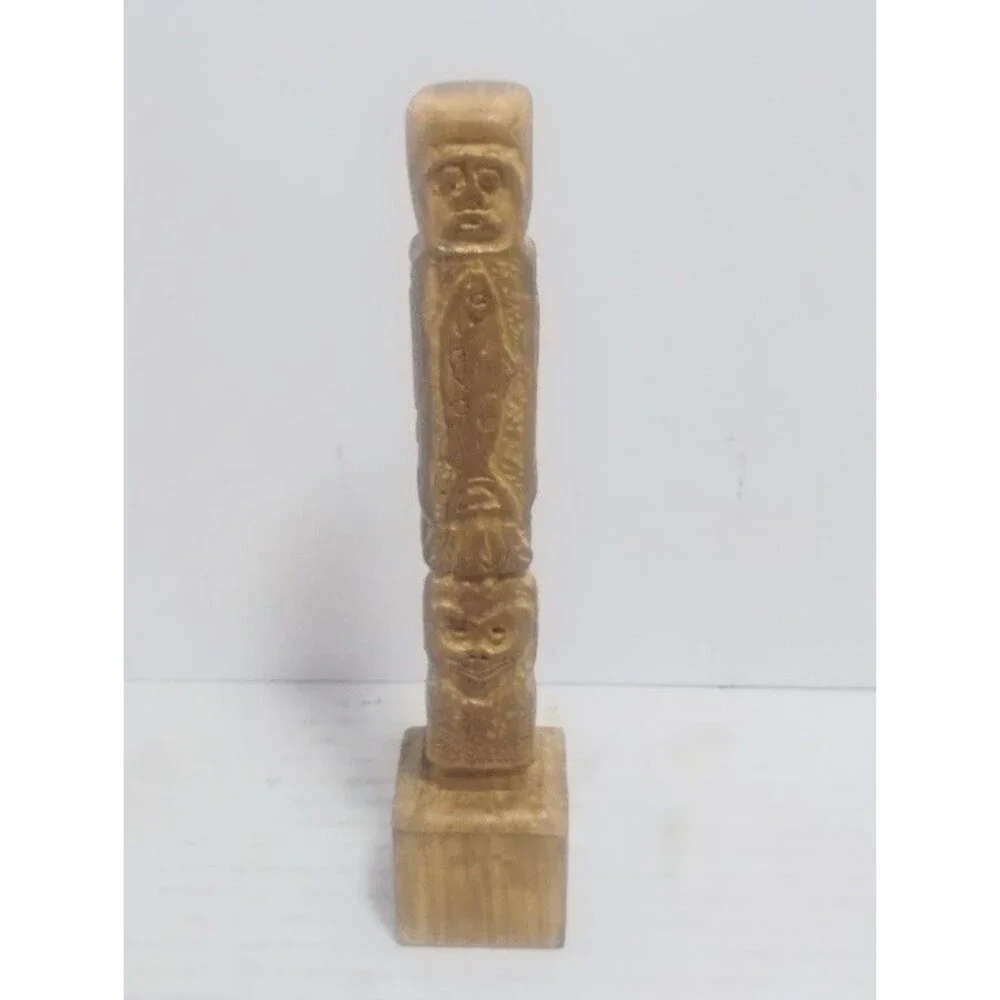 FRANKLIN COVEY RESIN CARVED MOTIVATIONAL TOTEM POLE TALKING STICK